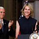 Vice President Mike Pence applauds as U.S. Ambassador to Canada Kelly Knight Craft.